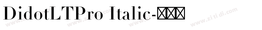 DidotLTPro Italic字体转换